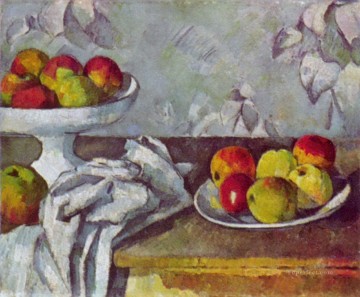 ポール・セザンヌ Painting - リンゴとフルーツボウルのある静物画 ポール・セザンヌ